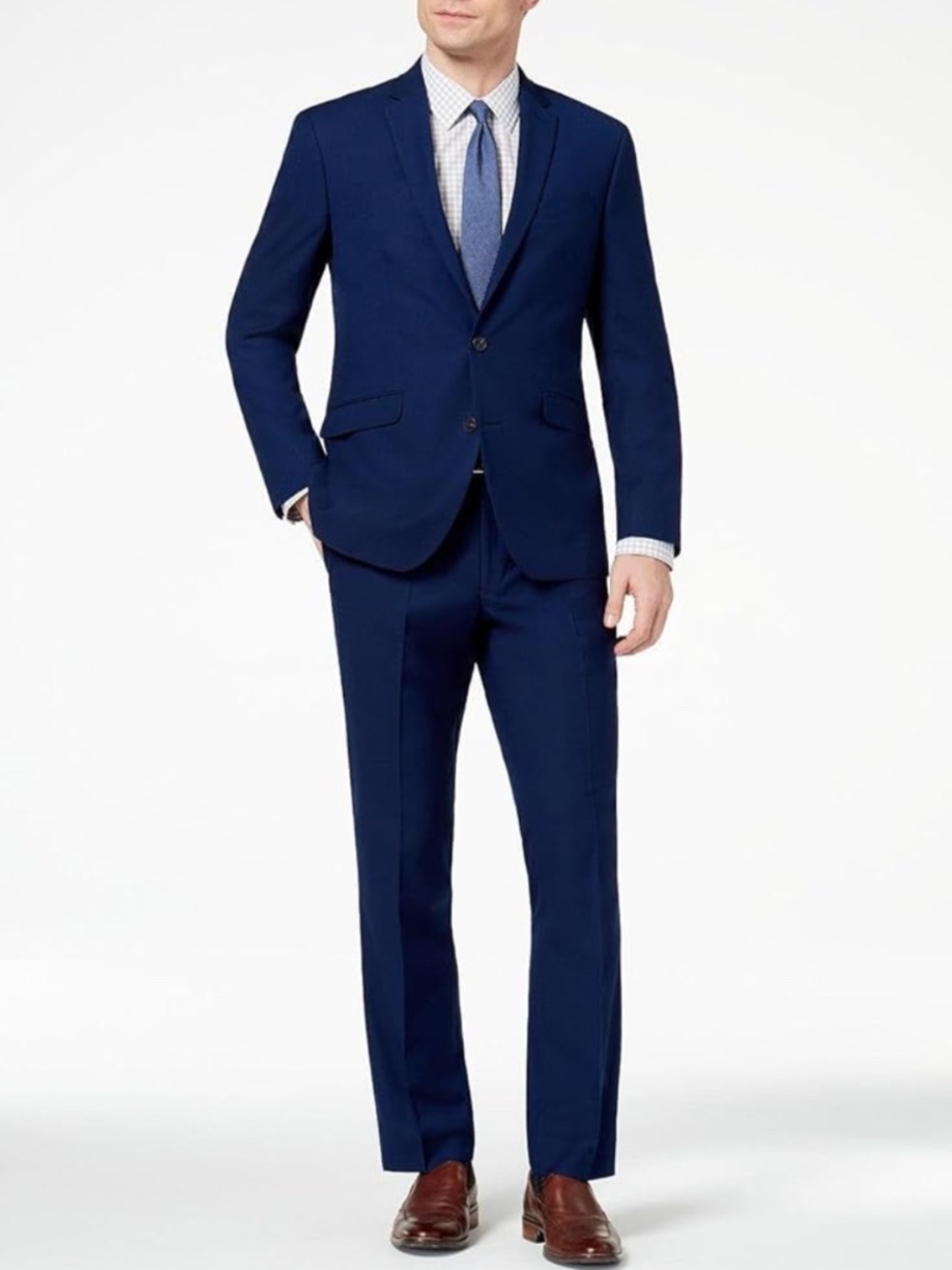 Kenneth Cole Reaction Royal Blue Mens Suit